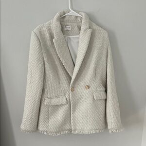 Oversized  Blazer Jacket in Ivory white